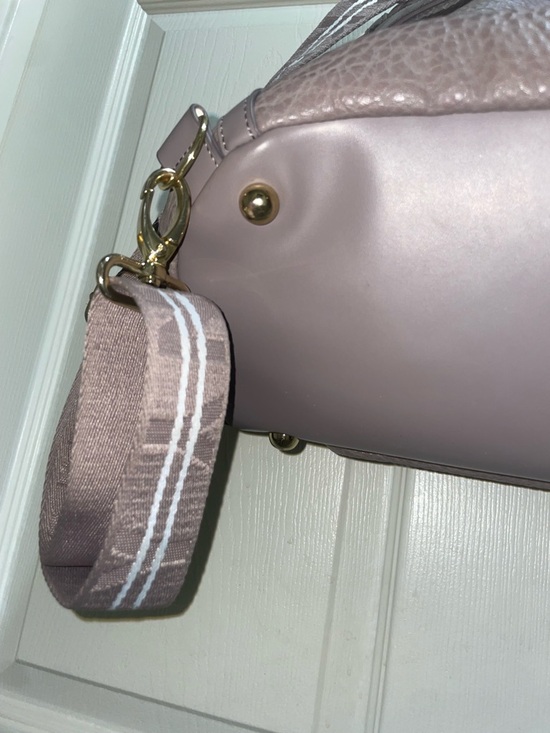 DKNY Taupe Gray Mauve Pebbled Leather Backpack Gold Hardware Multi Pocket main image 16